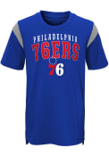 Philadelphia 76ers Youth Vintage Fashion T-Shirt - Blue
