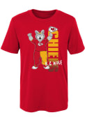 KC Wolf Kansas City Chiefs Boys Outer Stuff KC Wolf Tag It T-Shirt - Red