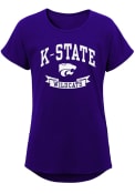Purple Girls K-State Wildcats Collegiate Banner T-Shirt