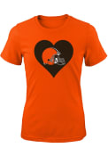 Cleveland Browns Girls Big Game T-Shirt - Orange