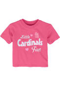 St Louis Cardinals Infant Girls Girly Fan T-Shirt - Pink