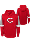 Cincinnati Reds Youth Base Up Hooded Sweatshirt - Red
