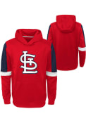 St Louis Cardinals Youth Base Up Hooded Sweatshirt - Red