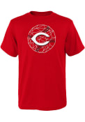 Cincinnati Reds Youth Digi Ball T-Shirt - Red