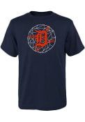 Detroit Tigers Youth Digi Ball T-Shirt - Navy Blue