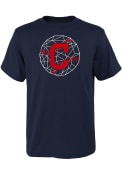 Cleveland Indians Boys Digi Ball T-Shirt - Navy Blue