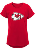 Kansas City Chiefs Girls Primary Logo T-Shirt - Red
