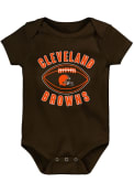 Cleveland Browns Baby Little Kicker One Piece - Brown