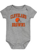 Cleveland Browns Baby #1 Design One Piece - Grey