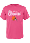 Cleveland Browns Toddler Girls Big Game T-Shirt - Pink