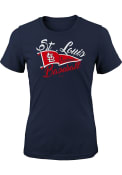 St Louis Cardinals Girls Fly the Flag T-Shirt - Navy Blue