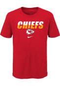 Nike Kansas City Chiefs Boys Red Split Name T-Shirt