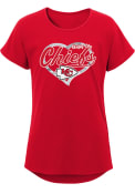 Kansas City Chiefs Girls Red Best Life Dolman T-Shirt
