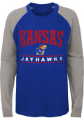 Kansas Jayhawks Youth Classic Raglan T-Shirt - Blue