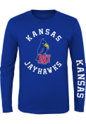 Kansas Jayhawks Youth Vault Circle T-Shirt - Blue