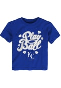 Kansas City Royals Toddler Girls Ball Girl T-Shirt - Blue