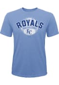 Kansas City Royals Youth Americas Past Time Fashion T-Shirt - Light Blue