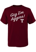 Texas A&M Aggies Youth Vault Slogan T-Shirt - Maroon