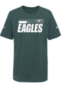 Philadelphia Eagles Youth Nike Sideline T-Shirt - Midnight Green
