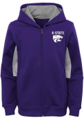 K-State Wildcats Boys Purple Performance Zip Full Zip Hoodie