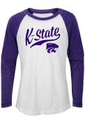 K-State Wildcats Girls White Tradition Long Sleeve T-shirt