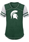 Michigan State Spartans Girls Green School Spirit Fashion T-Shirt