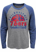 Philadelphia 76ers Youth Retro Baller T-Shirt - Grey