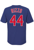 Anthony Rizzo Chicago Cubs Youth Name Number T-Shirt - Blue