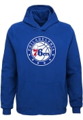 Philadelphia 76ers Youth Primary Logo Hooded Sweatshirt - Blue