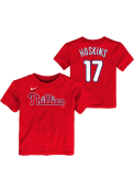Rhys Hoskins Philadelphia Phillies Toddler Nike Name and Number T-Shirt - Red
