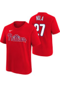 Aaron Nola Philadelphia Phillies Boys Red Name Number T-Shirt
