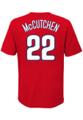 Andrew McCutchen Philadelphia Phillies Youth Name Number T-Shirt - Red
