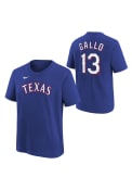 Joey Gallo Texas Rangers Youth Name Number T-Shirt - Blue