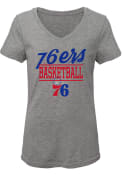 Philadelphia 76ers Girls So Fresh Fashion T-Shirt - Grey