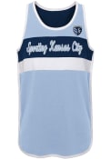 Sporting Kansas City Girls Game is in the Heart Tank Top - Light Blue