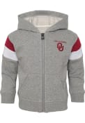 Oklahoma Sooners Baby Ready Long Sleeve Full Zip Sweatshirt - Grey