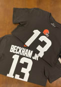 Odell Beckham Jr Cleveland Browns Youth Name Number T-Shirt - Brown