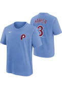 Bryce Harper Philadelphia Phillies Youth Name and Number T-Shirt - Light Blue