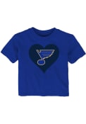 St Louis Blues Infant Girls I Heart My Team T-Shirt - Blue