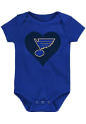 St Louis Blues Baby I Heart My Team One Piece - Blue