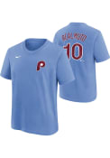 JT Realmuto Philadelphia Phillies Boys Nike Name and Number T-Shirt - Light Blue