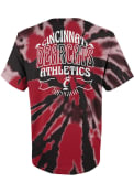 Red Boys Cincinnati Bearcats Pennant Tie Dye T-Shirt