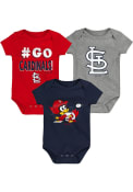 St Louis Cardinals Baby Born to Win One Piece - Navy Blue