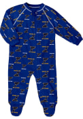 St Louis Blues Baby All Over One Piece Pajamas - Blue