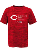 Cincinnati Reds Youth Nike Velocity Practice T-Shirt - Red