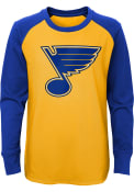 St Louis Blues Youth Undisputed Raglan T-Shirt - Gold