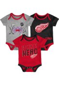 Detroit Red Wings Baby Triple Clapper 3 PC One Piece - Red