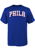Philadelphia 76ers Youth Phila Wordmark T-Shirt - Blue