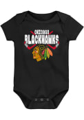 Chicago Blackhawks Baby Crossed in Front One Piece - Black