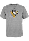 Pittsburgh Penguins Youth Primary Logo T-Shirt - Grey